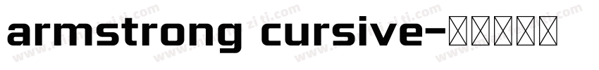 armstrong cursive字体转换